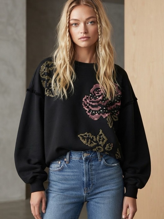 We The Free Tops - NWOT Free People We The Free Washed Rosie Sweatshirt Size L